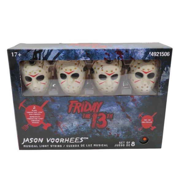 Gemmy Jason Voorhees Friday the 13th Musical String Lights Horror Halloween NEW - Picture 1 of 9